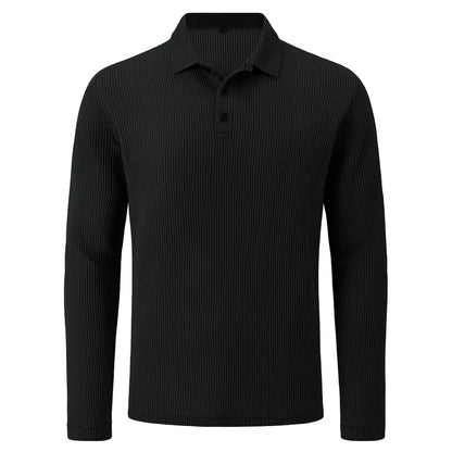 Lusso - Men's Ultra Comfortable Long Sleeve Polo Shirt