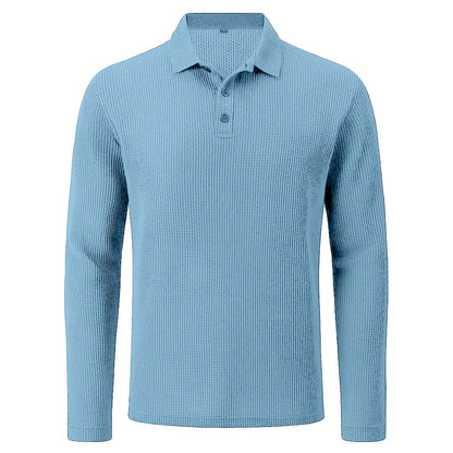 Lusso - Men's Ultra Comfortable Long Sleeve Polo Shirt