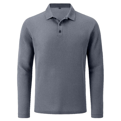 Lusso - Men's Ultra Comfortable Long Sleeve Polo Shirt