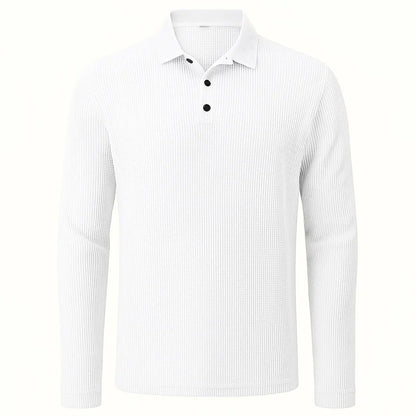 Lusso - Men's Ultra Comfortable Long Sleeve Polo Shirt
